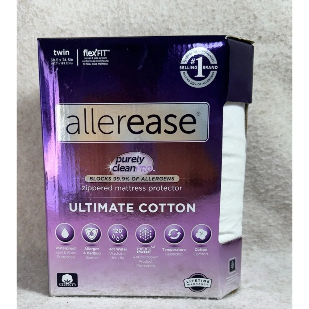 Mattress Protector Twin Size Allerease - Picture 1 of 4